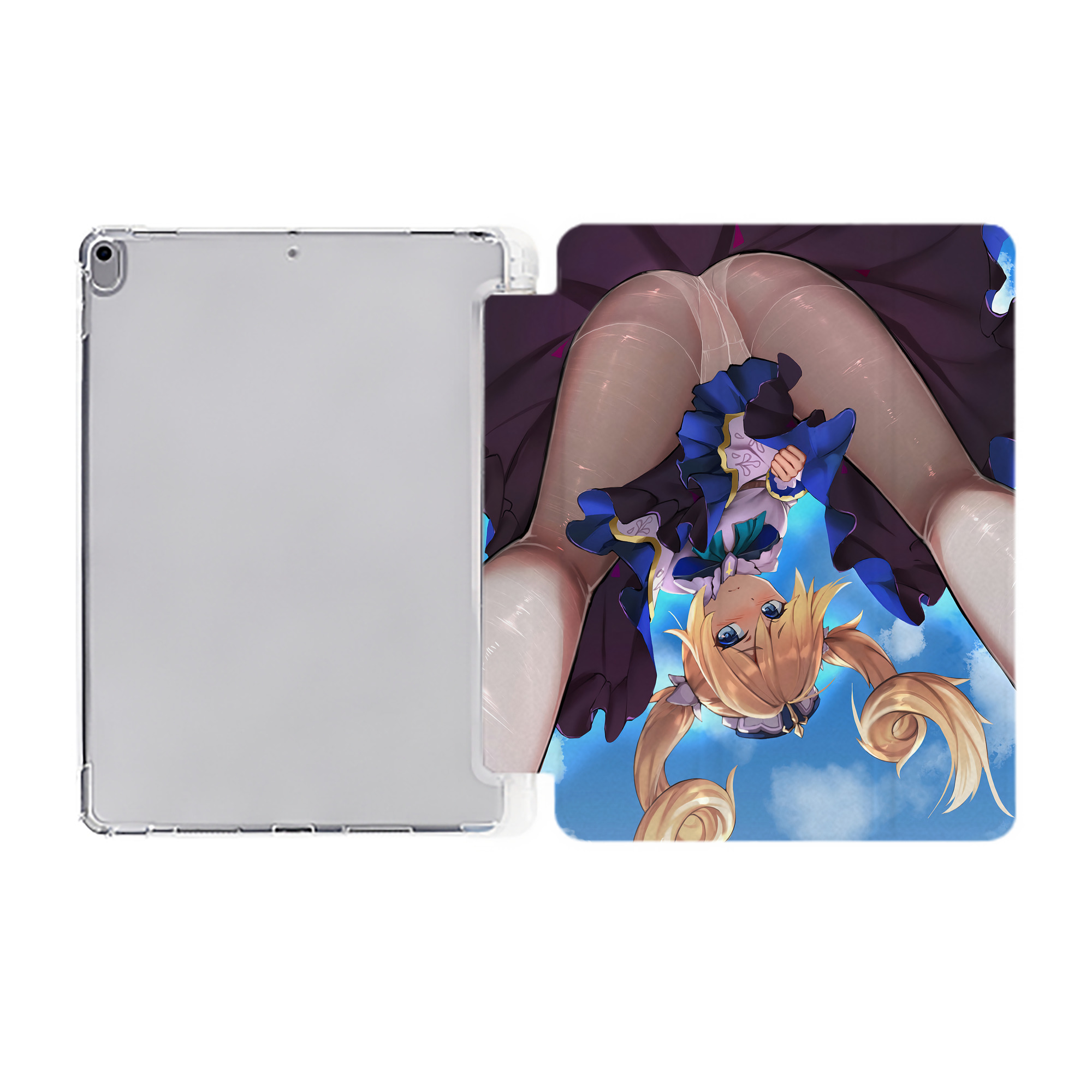 げんし神 genshin IPad ケース ペン収納付き 三つ折りスタンド PUレザー×シリコン 対応機種9.5/10.5/10.9インチ